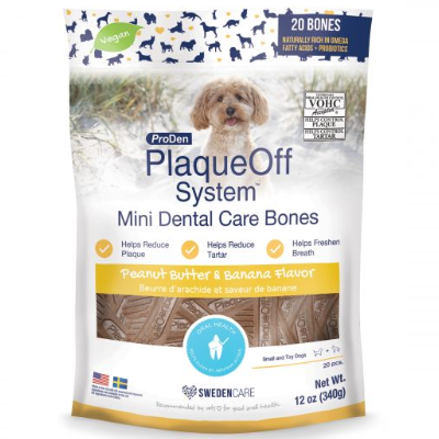 Plaque-Off Mini Peanut Butter & Banana Dental Care Dog Bones