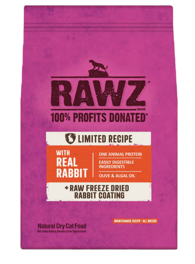 Rawz Limited Ingredient Rabbit Cat Kibble (3.5lb)