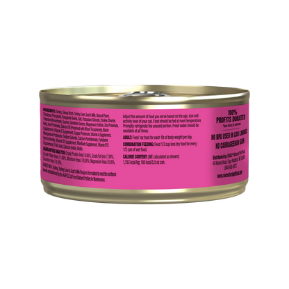 Rawz Turkey & Turkey Liver & Goats Milk Cat Can 5.5oz