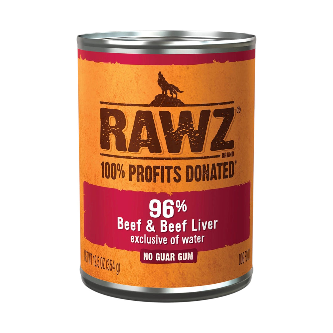 Rawz Beef &amp; Beef Liver Canned Dog Food (12.5oz)