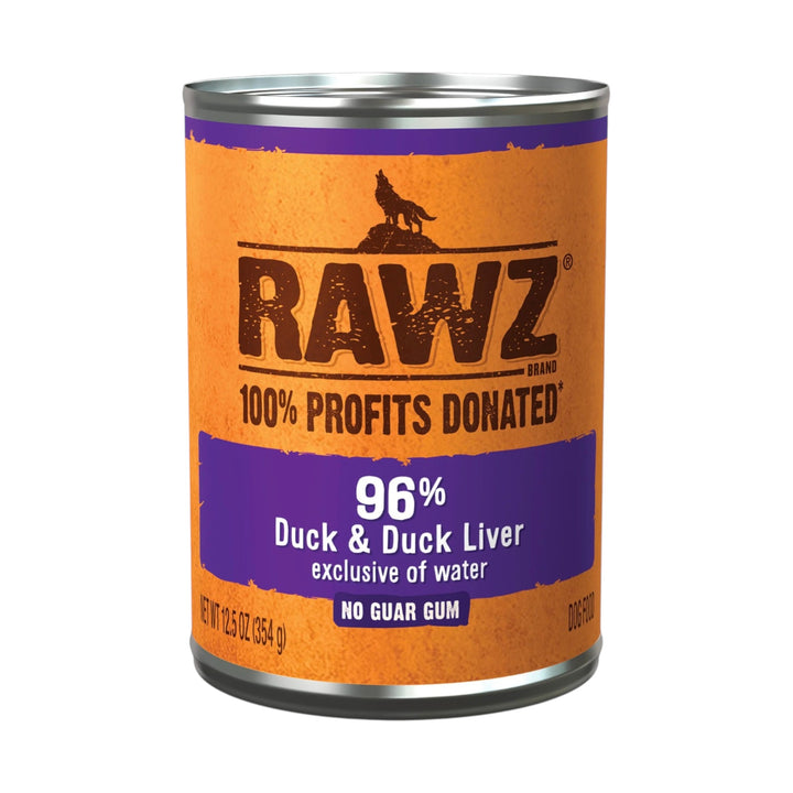 Rawz Duck &amp; Duck Liver Canned Dog Food (12.5oz)