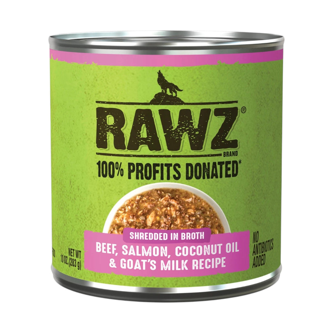 Rawz Shredded Beef Salmon &amp; Coconut Oil Dog Food (10oz)