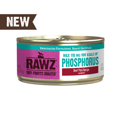 Rawz Low Phosphorus Beef Pate Cat Can 5.5oz