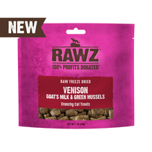 RAWZ Venison, Goat's Milk and Green Mussels Raw Freeze-Dried Cat Treats (1oz)