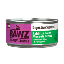 Rawz Digestive Support Rabbit & Green Mussels Cat Can (5.5oz)