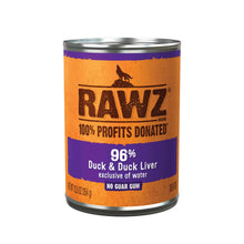 Rawz Duck & Duck Liver Canned Dog Food (354g)