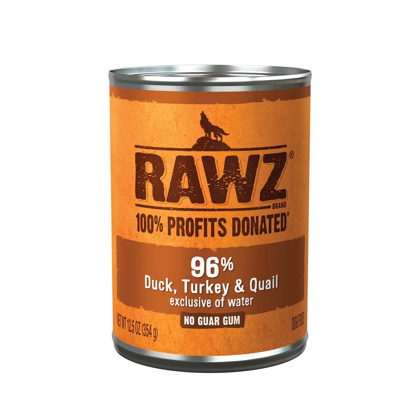 Rawz Duck, Turkey & Quail Canned Dog Food (354g)