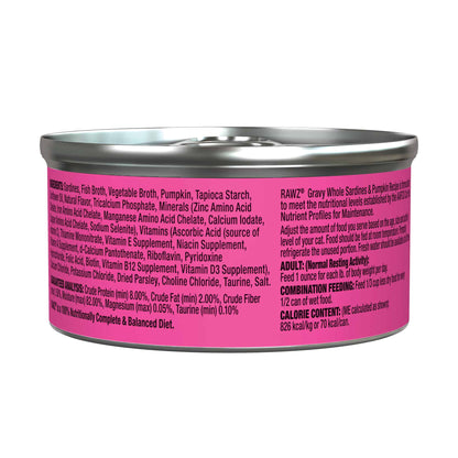 Rawz Gravy Whole Sardines & Pumpkin Cat Can (5.5oz)