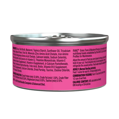Rawz Gravy Tuna & Mackerel Cat Can (5.5oz)