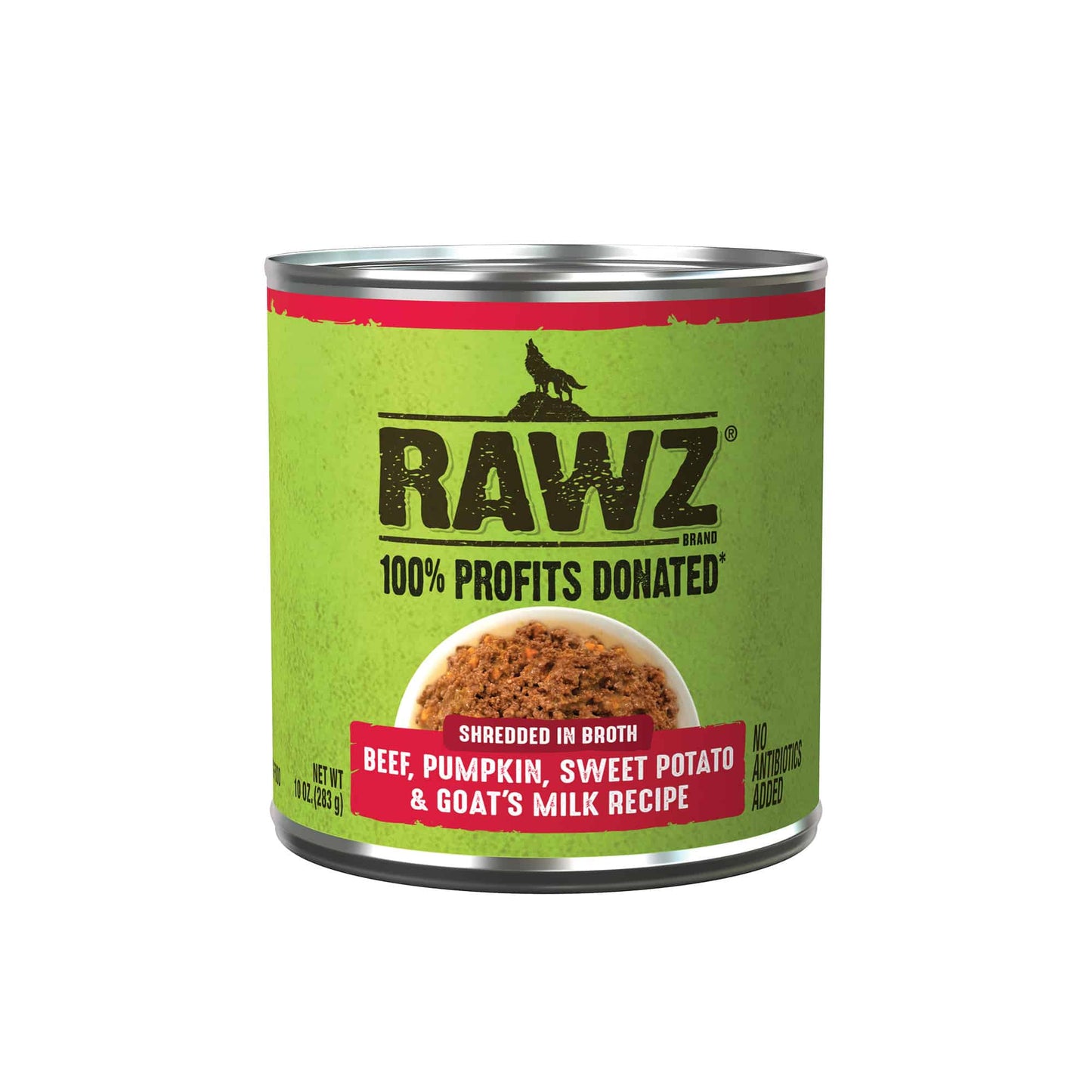 Rawz Shredded Beef, Pumpkin, Sweet Potato & Goat's Milk Dog Food (10oz)