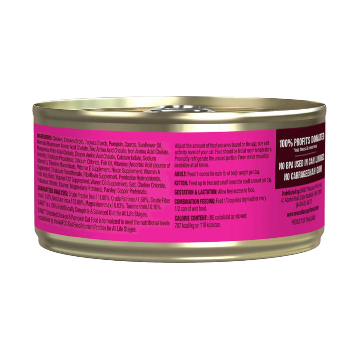 Rawz Chicken &amp; Pumpkin Shredded Cat Can (5.5oz)