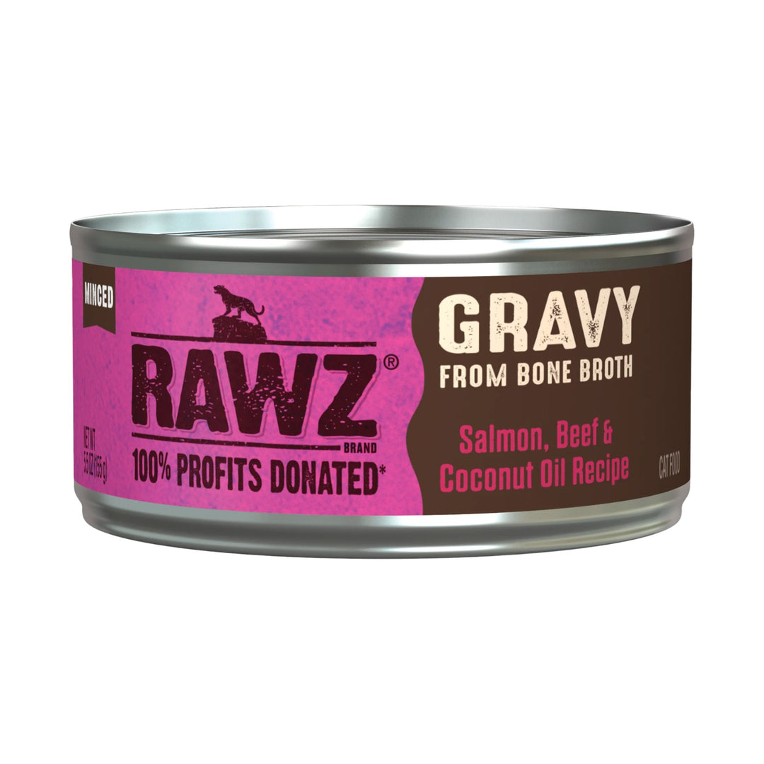Rawz Gravy Salmon, Beef &amp; Coconut Oil Cat Can (5.5oz)