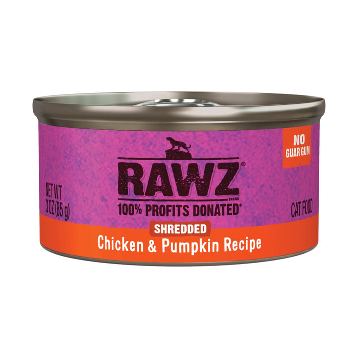 Rawz Shredded Chicken &amp; Pumpkin Recipe Canned Cat Food (3oz)