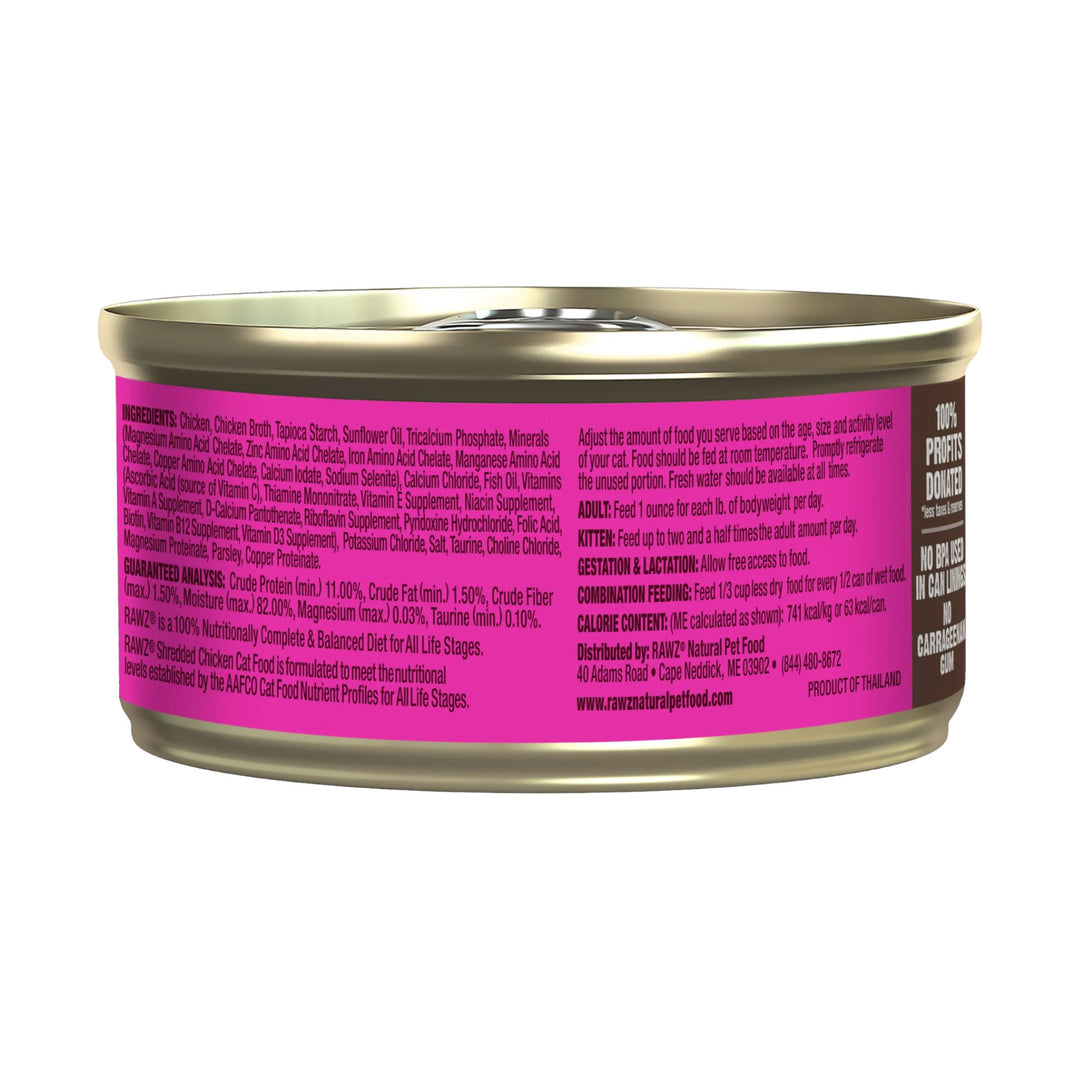 Rawz Shredded Chicken Cat Can Recipe (3oz)
