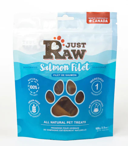 Just Raw Dehydrated Salmon Jerky (100g) - Tail Blazers Etobicoke