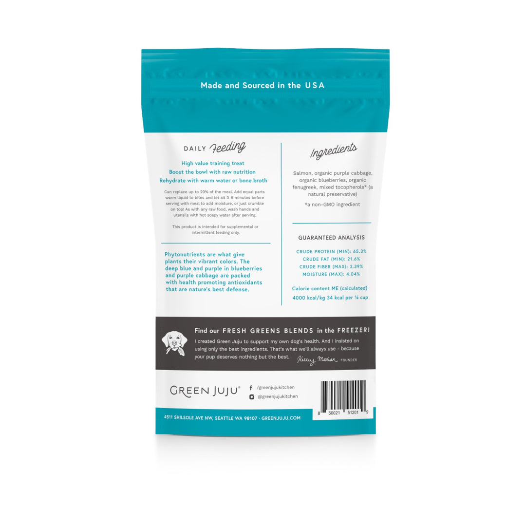 Green Juju Freeze-Dried Salmon Blue Bites (3oz)
