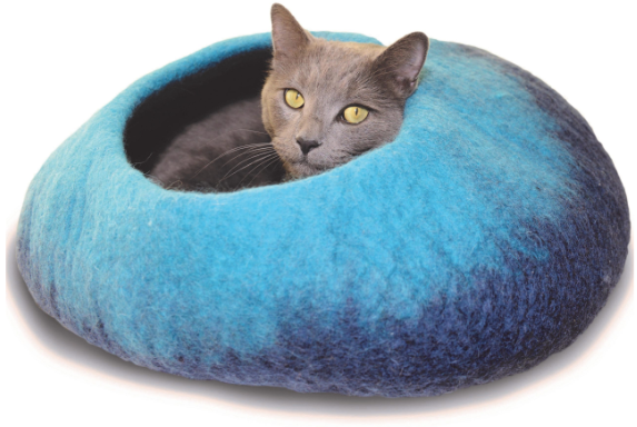 Dharma Dog Karma Cat Ombre Navy Wool Cave