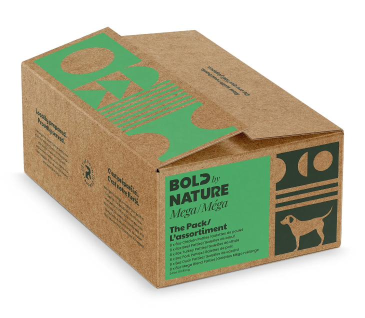 BOLD MEGA DOG MEGA PACK PATTIES 24LB - Tail Blazers Etobicoke