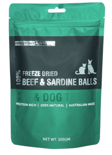 FD AUST BEEF/SARDINE BALLS 100G - Tail Blazers Etobicoke