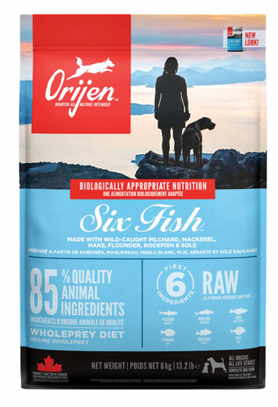 Orijen 6 Fish Formula Dog Food (6kg) - Tail Blazers Etobicoke