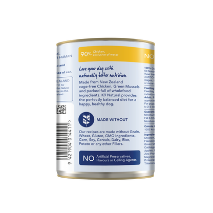 K9 Natural Chicken Dog Can (13oz)