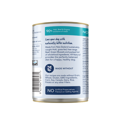 K9 Natural Hoki & Beef Dog Can (13oz)