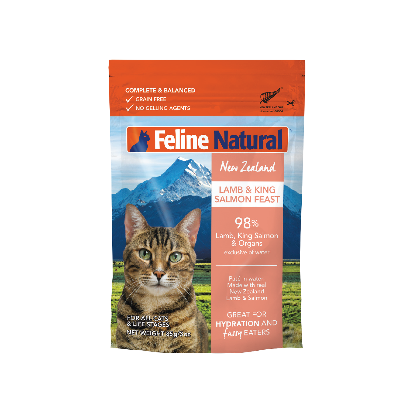 Feline Natural Lamb & Salmon Feast Cat Pouch (3oz)