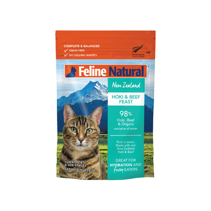 Feline Natural Beef & Hoki Feast Cat Pouch (3oz)