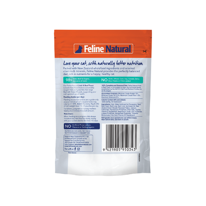 Feline Natural Beef & Hoki Feast Cat Pouch (3oz)