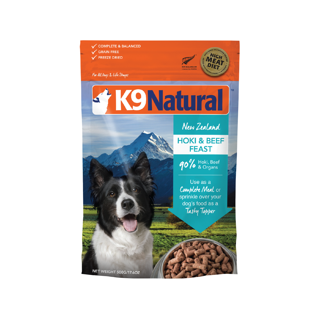 K9 Natural Freeze-Dried Hoki &amp; Beef (500g)