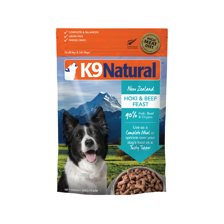 K9 Natural Freeze-Dried Hoki &amp; Beef (500g)