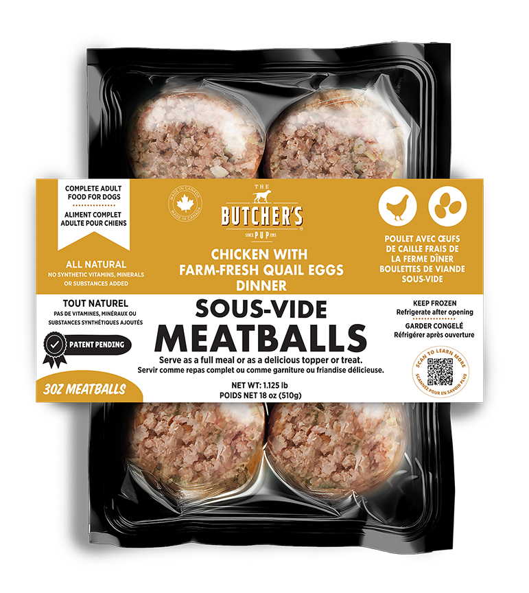 The Butcher's Pup Frozen Meatballs - Chicken & Quail Egg 1.13lb
