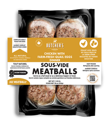 The Butcher's Pup Frozen Meatballs - Chicken & Quail Egg 1.13lb