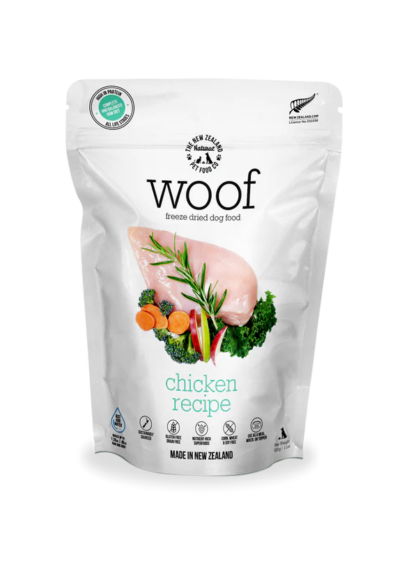 New Zealand Woof Freeze Dried Chicken (280g) - Tail Blazers Etobicoke