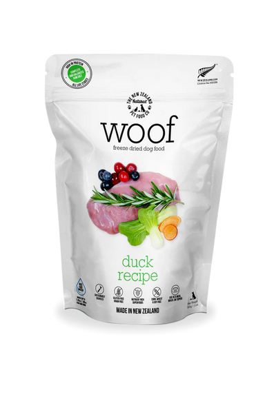 New Zealand Woof Freeze Dried Duck (280g) - Tail Blazers Etobicoke