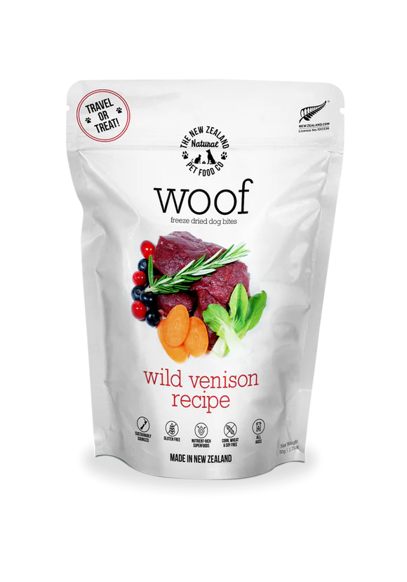 New Zealand Woof Freeze-Dried Venison (50g) - Tail Blazers Etobicoke