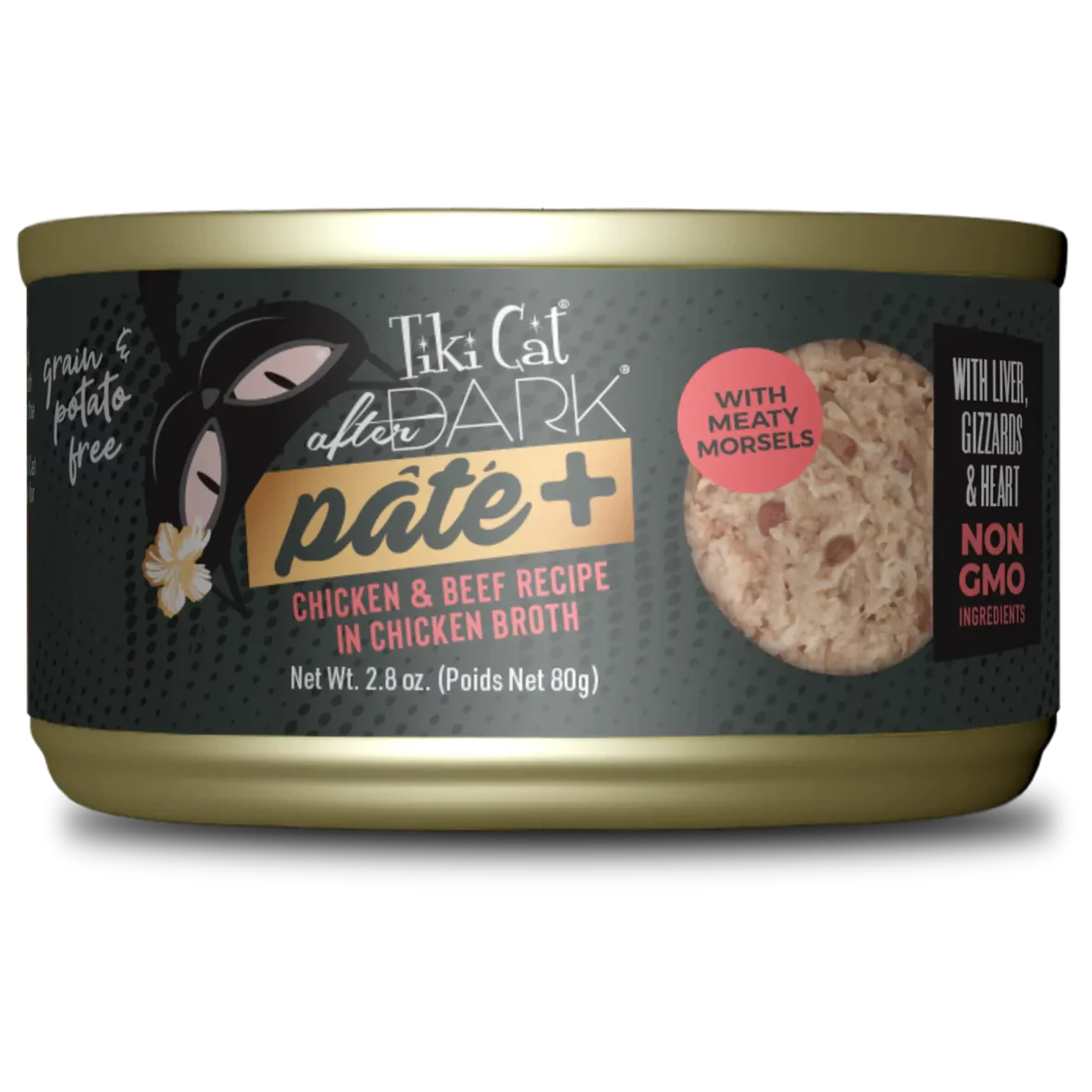 TIKI CAT AFTER DARK CHIC/BEEF PATE 2.8OZ - Tail Blazers Etobicoke