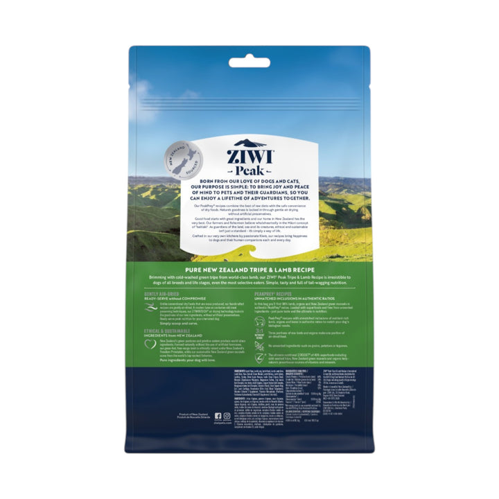 Ziwi Ziwipeak Dog Air-Dried Lamb &amp; Tripe (454g)