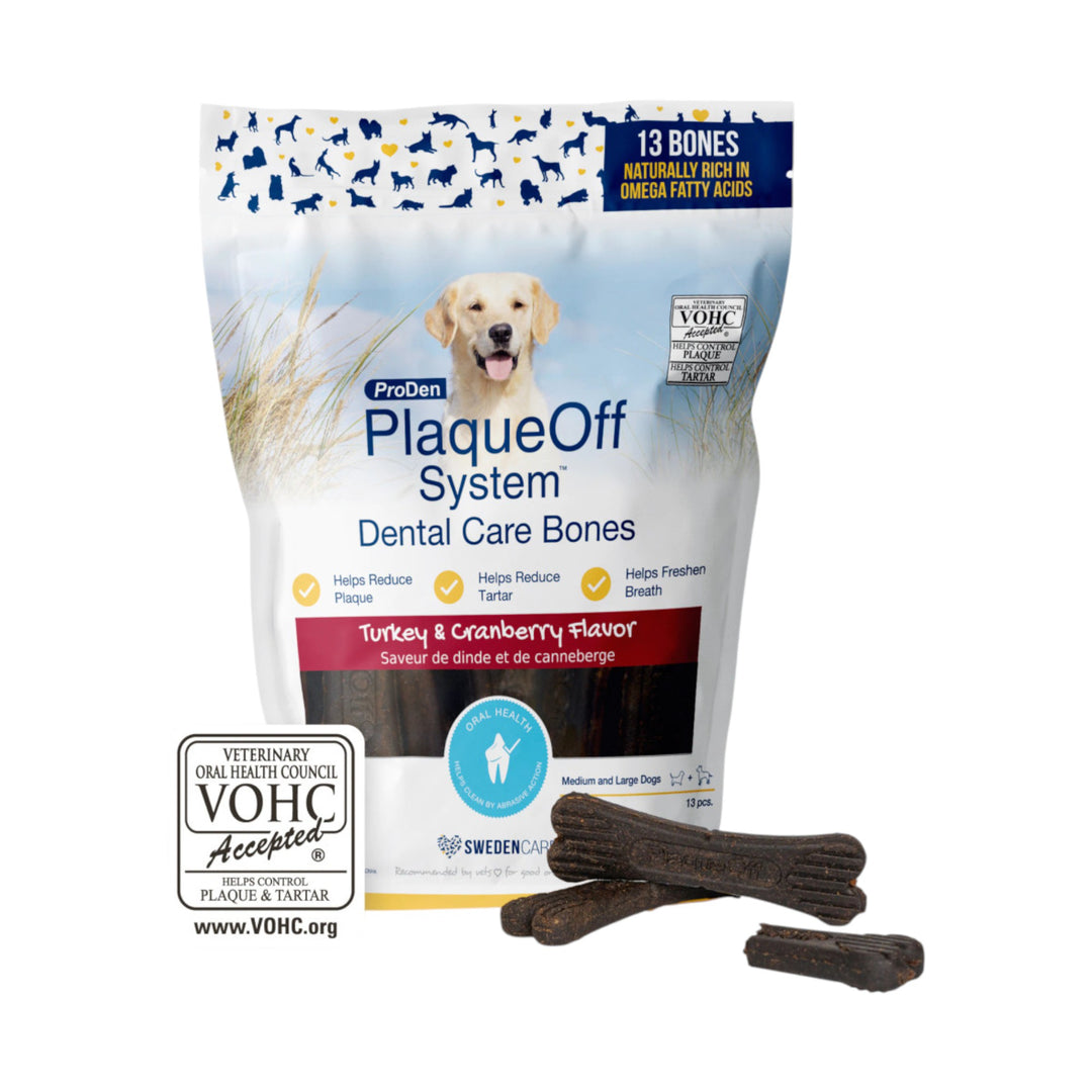Plaque-Off Turkey &amp; Cranberry Dental Bones (482g)