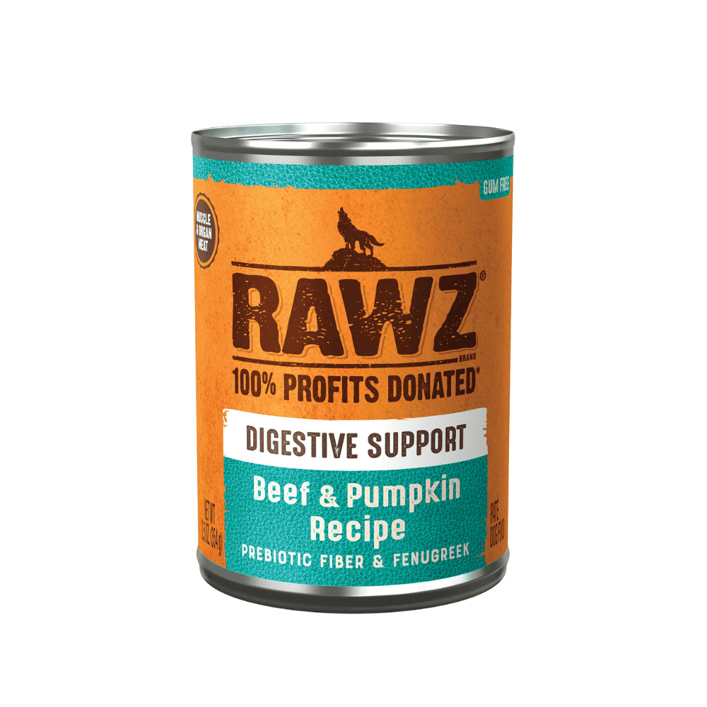 Rawz Digestive Beef & Pumpkin Canned Dog Food 12.5oz