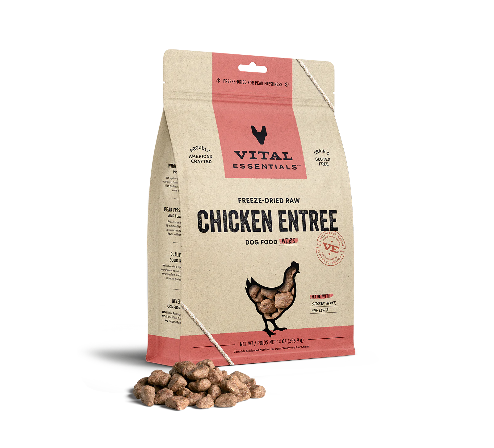 VE DOG FD CHICKEN NIBS 14OZ - Tail Blazers Etobicoke