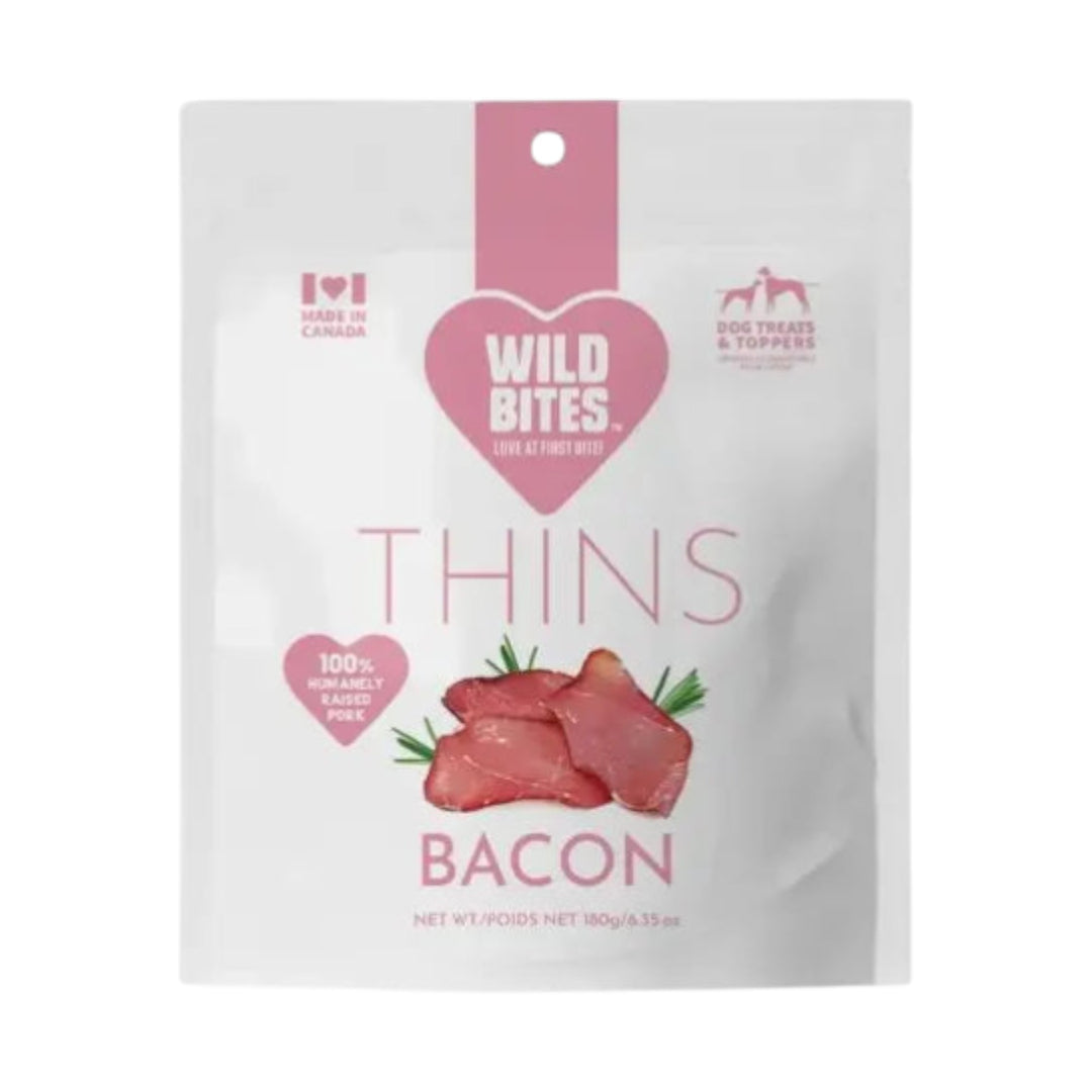 Wild Bites Bacon Thins Large Dog Treats (180g)