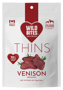 Wild Bites Venison Heart Thins 50G