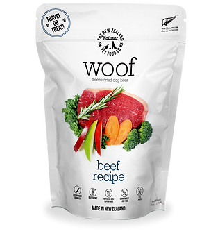 New Zealand Woof Freeze Dried Beef (50g) - Tail Blazers Etobicoke