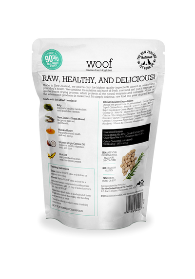 New Zealand Woof Freeze Dried Chicken (50g) - Tail Blazers Etobicoke