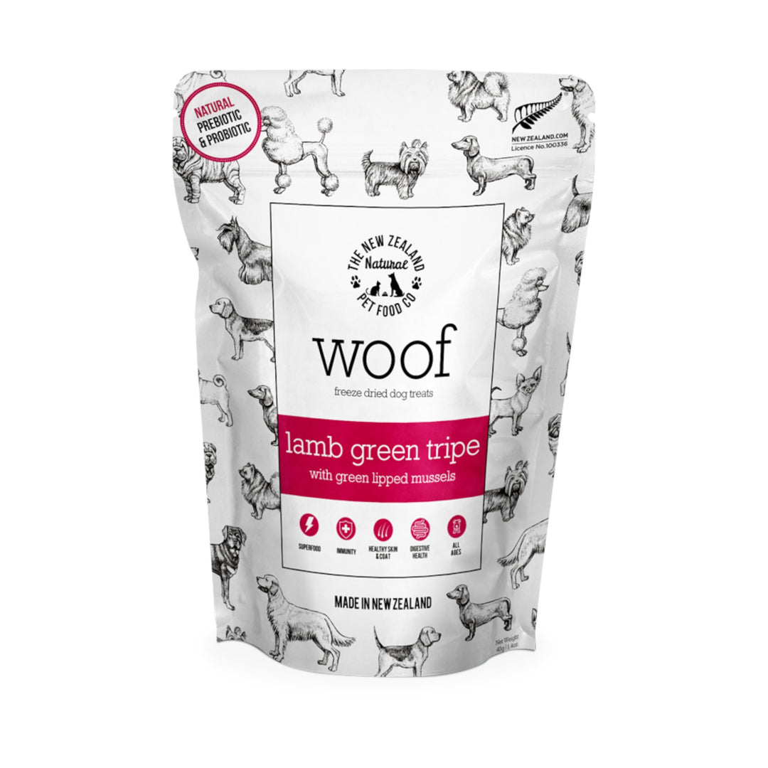 NZ Woof FD Lamb Green Tripe 40g
