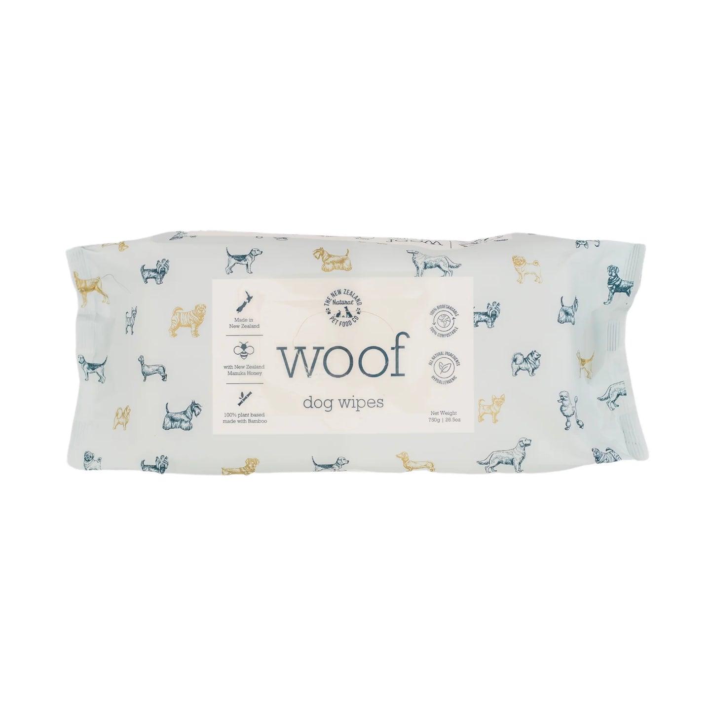 New Zealand WOOF Manuka Honey Wipes 80ct