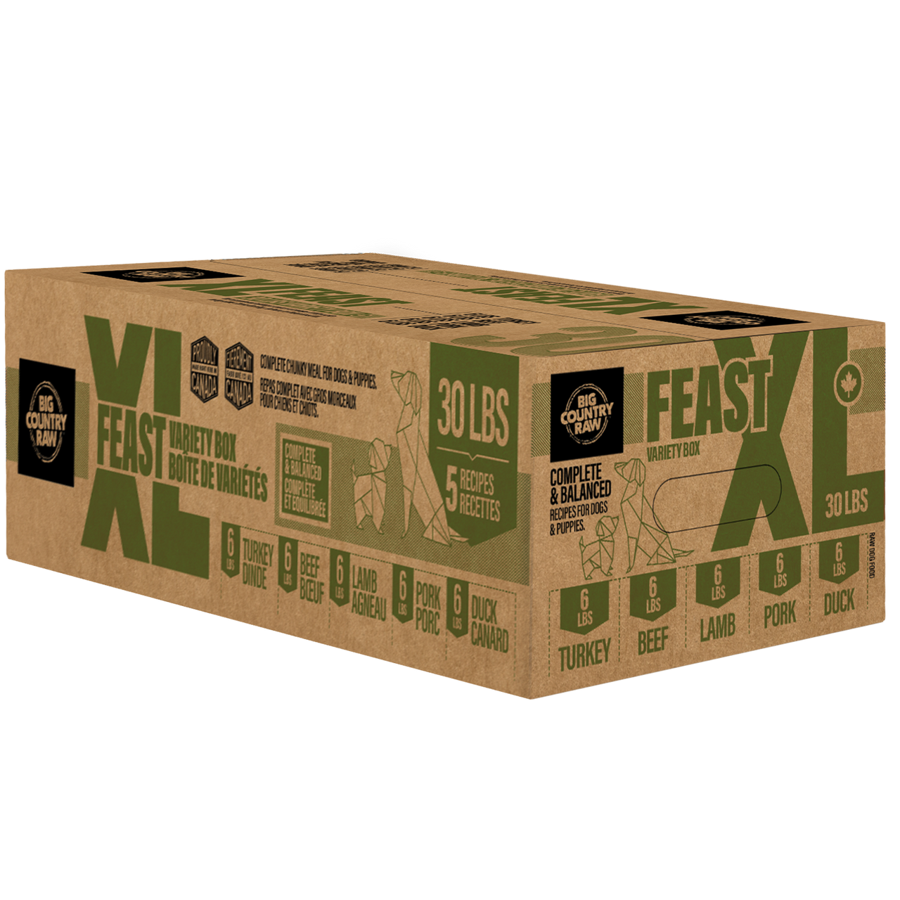 Big Country Raw Chicken-less feast variety box (30lb)