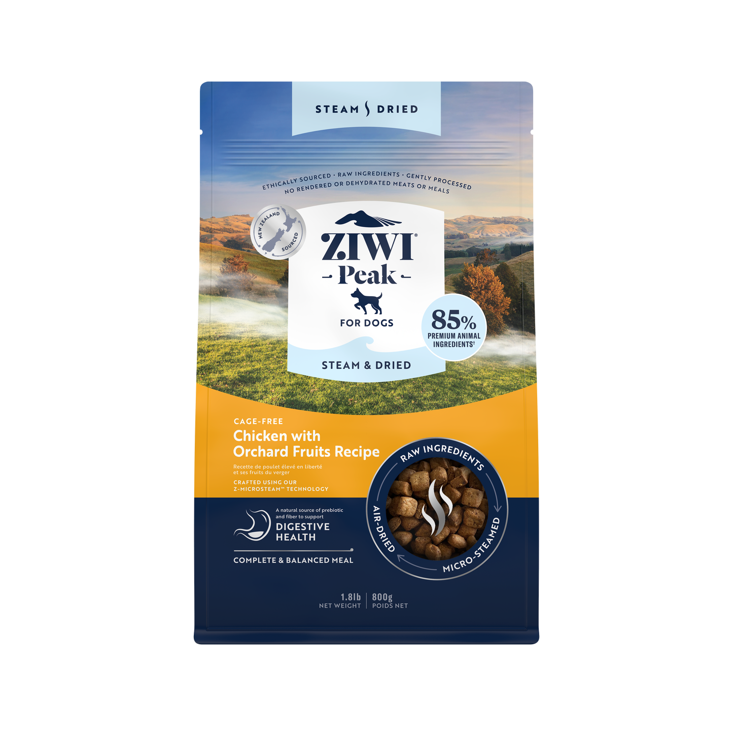 Ziwi Ziwipeak Dog Steam & Dried Chicken & Fruit (800g)