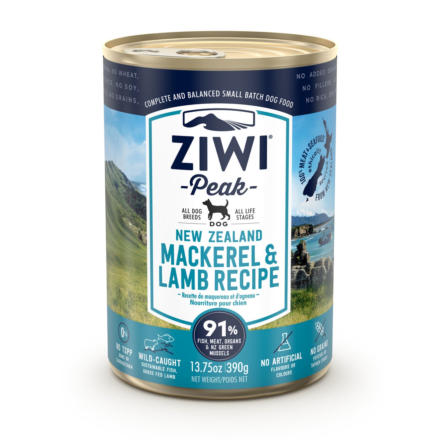 ZIWIPEAK DOG MACKEREL/LAMB CAN 390G - Tail Blazers Etobicoke